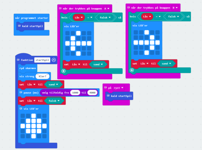 Kode der benytter funktioner