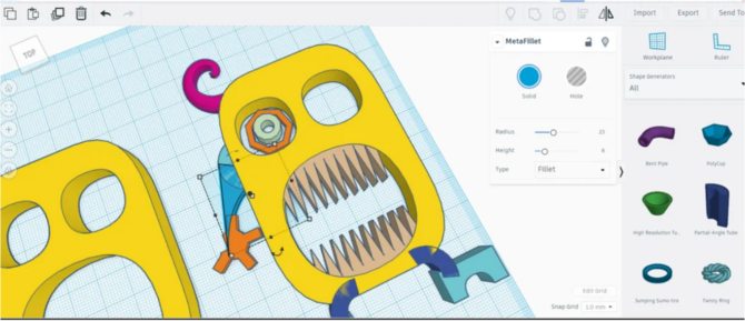 Billede af trold i programmet TinkerCAD