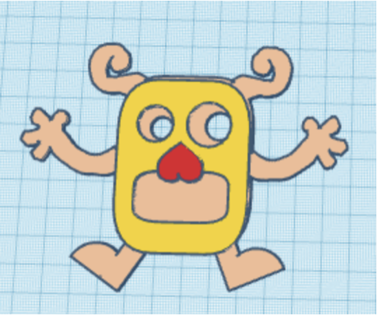Billede af en trold lavet i TinkerCAD