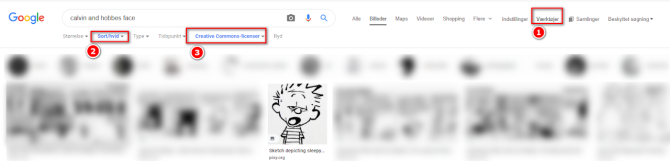 Her vises hvordan du finder gratis billeder på google