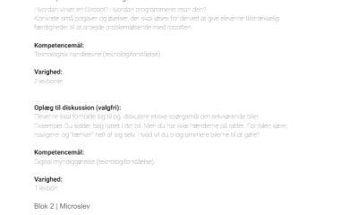 Lektionsplan til microslev
